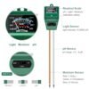 SONKIR Soil pH Meter, MS02 3-in-1 Soil Moisture/Light/pH Tester Gardening Tool Kits for Plant Care, Great for Garden, Lawn, Farm, Indoor & Outdoor Use (Green) - Image 3