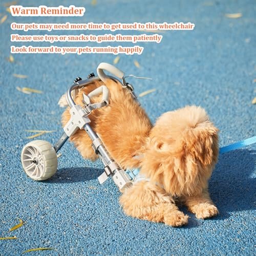 Dog Wheelchair For Back Legs, Lightweight Adjustable Dog Bicycle Trailers Dog Hip Joint Care Wheelchair Recover Mobility Aids For Small Pets Hind Limbs Disabled Or Injured Cats Carts With Wheels(Large - Image 7
