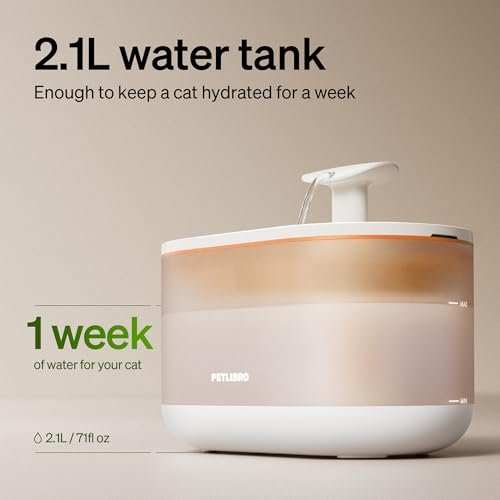 PETLIBRO Cat Water Fountain, 71fl oz/2.1L Ultra Quiet Pet Water Fountain for Cats Inside, BPA-Free, Two Flow Modes,Visible Water Level Dog Water Dispenser, Upgraded Cat Water Bowl with 4 Large Filters - Image 6