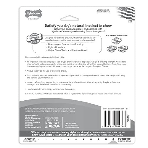 Nylabone Original Wishbone Power Chew Toy for Dogs, Dog Toys for Aggressive Chewers, Original Flavor, Medium - Up to 35 lbs, 1 Count - Image 10