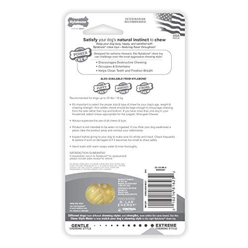 Nylabone PRO Action Dental Bone Power Chew Toy for Dogs, Dog Toys for Aggressive Chewers, Bacon Flavor, Medium - Up to 35 lbs, 1 Count - Image 10