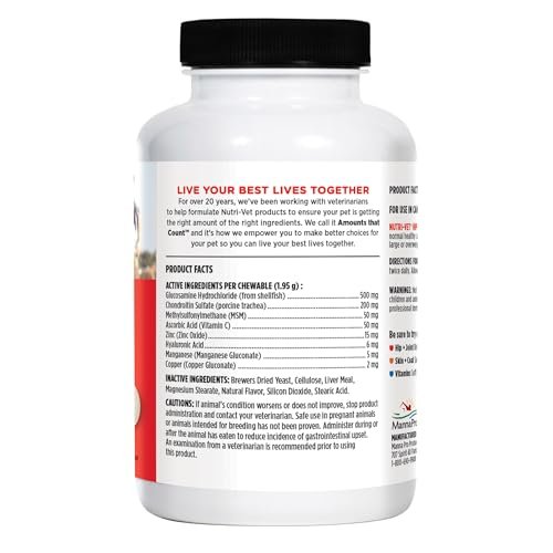Nutri-Vet Hip & Joint Chewable Dog Supplements - Formulated with Glucosamine & Chondroitin for Dogs - 120 Count - Image 10