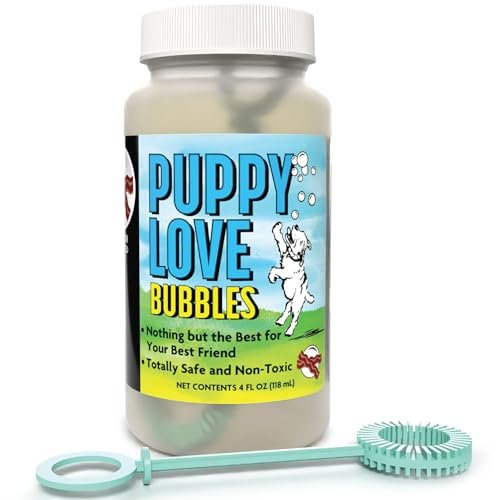 Puppy Love Bubbles, Peanut Butter & Bacon Scented Bubbles 4oz. Bottle-2 Pack Combo (1 Peanut Butter/1 Bacon) for Dogs - Image 4