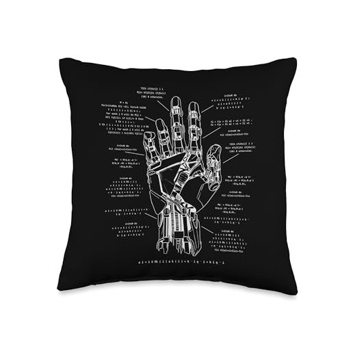 Robotics Robot Hand AI Formula Engineer Programmer Robot Throw Pillow - Image 2