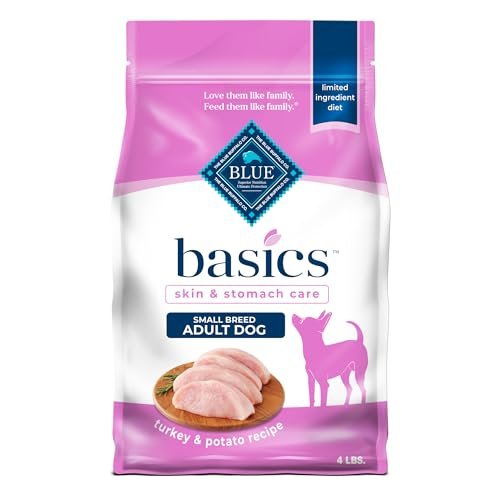 Blue Buffalo Basics Adult Small Breed Dry Dog Food for Skin & Stomach Care, Limited Ingredient Diet, Made in the USA with Natural Ingredients, Turkey & Potato Recipe, 4-lb. Bag - Image 2