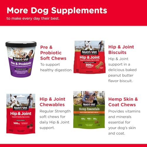 Nutri-Vet Hip & Joint Chewable Dog Supplements - Formulated with Glucosamine & Chondroitin for Dogs - 120 Count - Image 8
