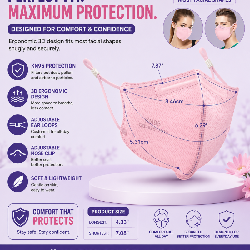 KN95 Adjustable Masks 40 Pack