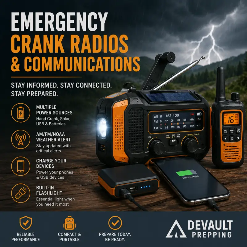 Emergency Crank Radios and Communications