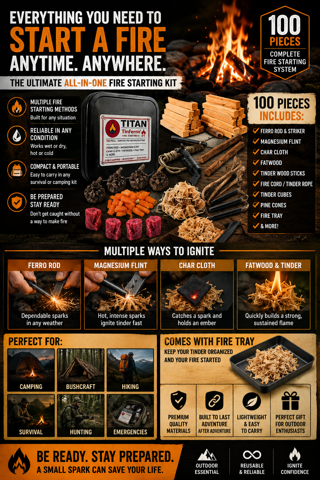 TinFerno Fire Starting Kit TinFerno Fire Starting Kit