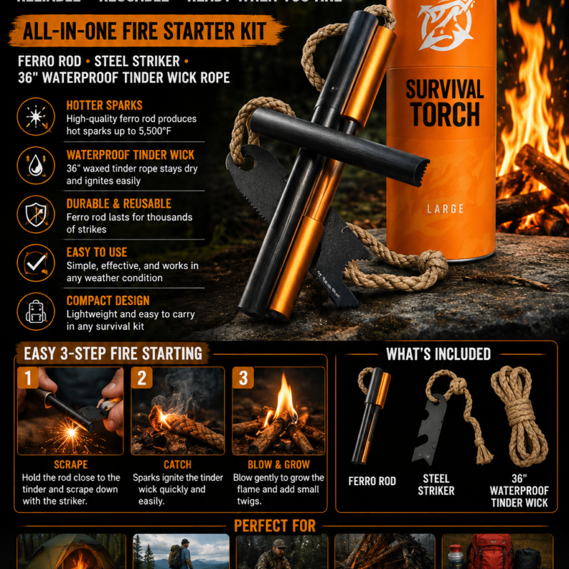 Prepared4X Fire Starter Kit Prepared4X Fire Starter Kit