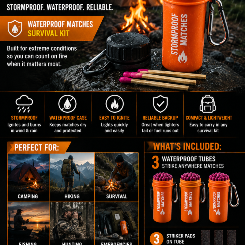 Stormproof Waterproof Matches Survival Kit Stormproof Waterproof Matches Survival Kit